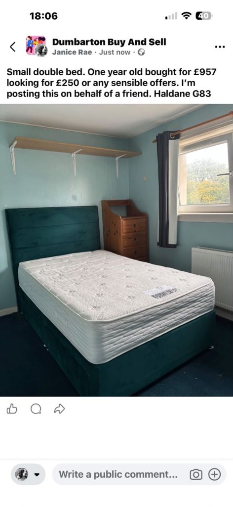 Small double bed 