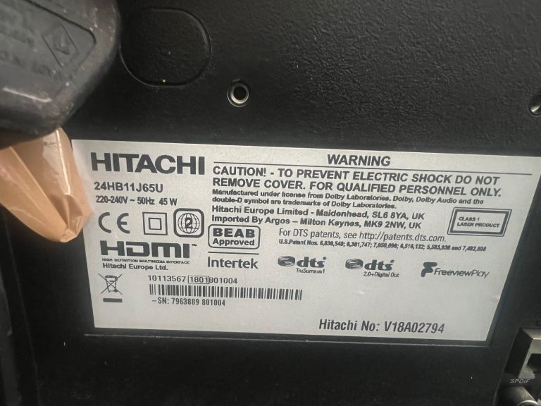 Hitachi tv/dvd