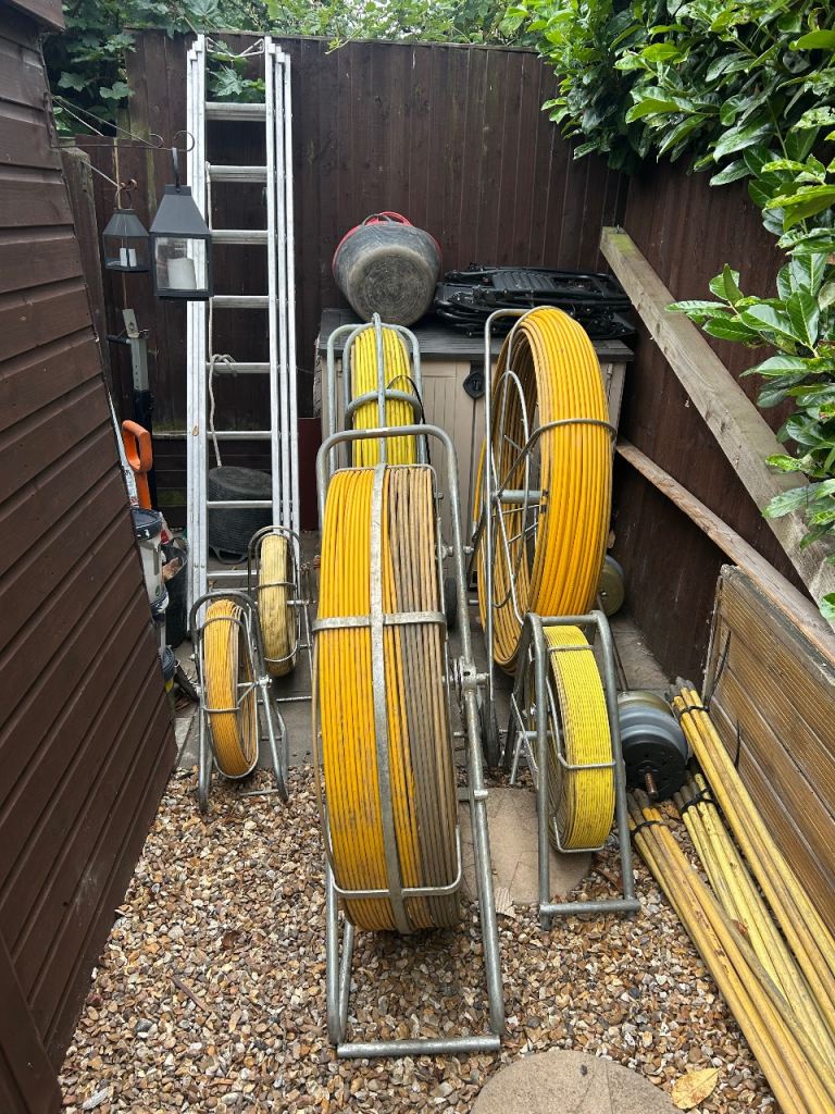 Yellow Cable Reels with Stands – Good Condition