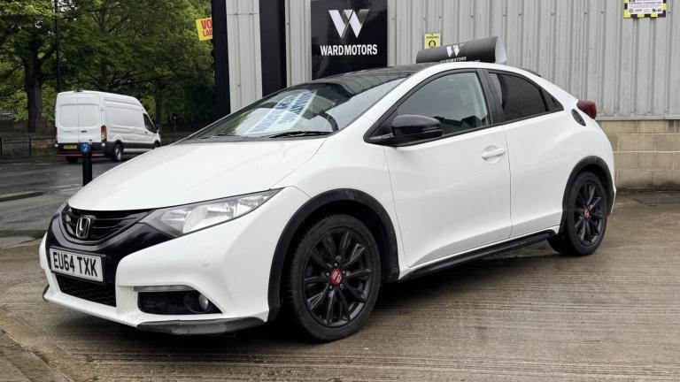 HONDA CIVIC 1.6 i-DTEC SR White 5dr PANROOF+LEATHER+SATNAV 2014