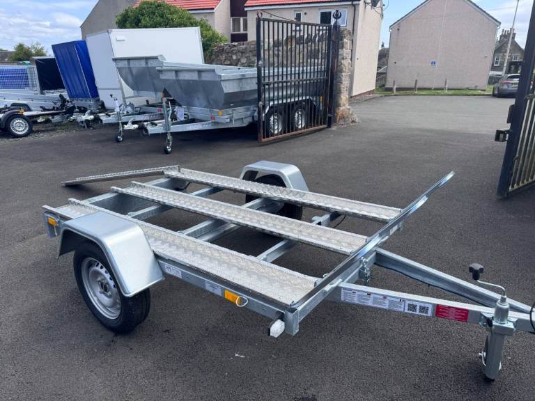 Brand New 2.5m x 1,32m Single Axle Motorbike Trailer 750KG