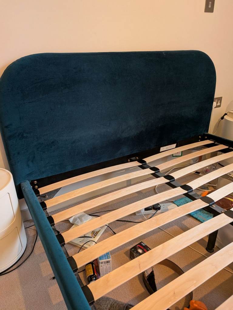 MADE Seafoam Blue Double Bed