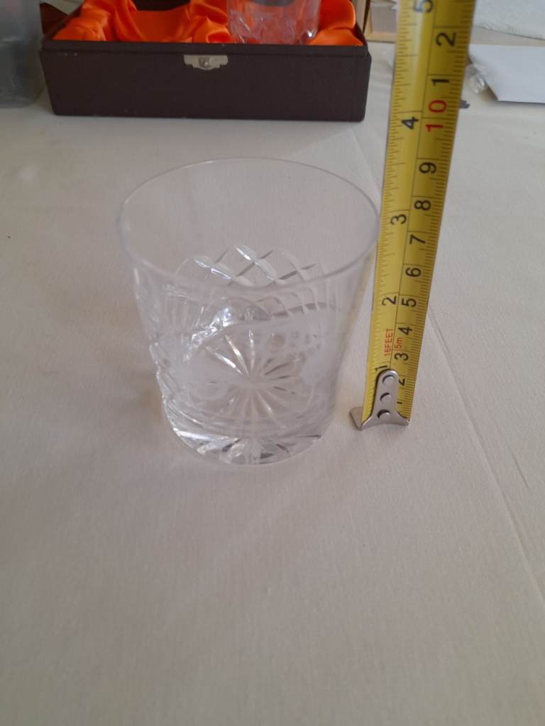 WEBB CONTINENTAL WHISKEY GLASSES (2) VINTAGE CAR ENGRAVINGS
