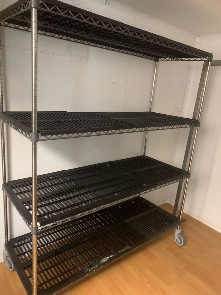 Commercial kitchen heavy duty shelving racks (5 units available)