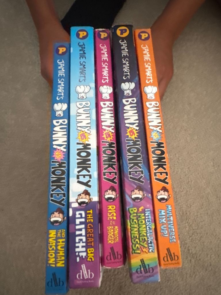 5 bunny vs monkey books for kids 