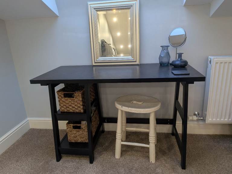Small black desk