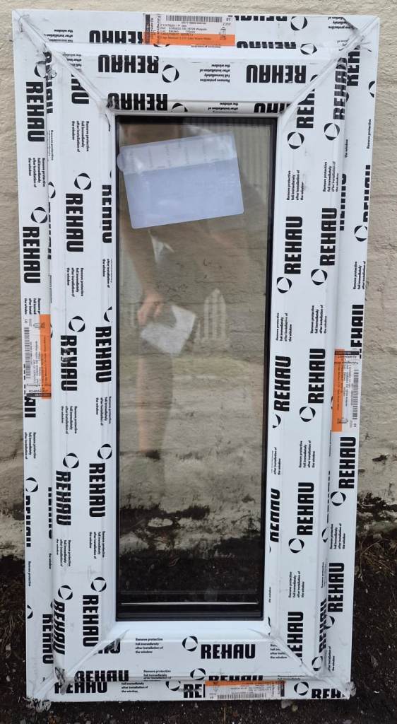 New UPVC Double Glazed White Window 400mm W x 820mm H #234