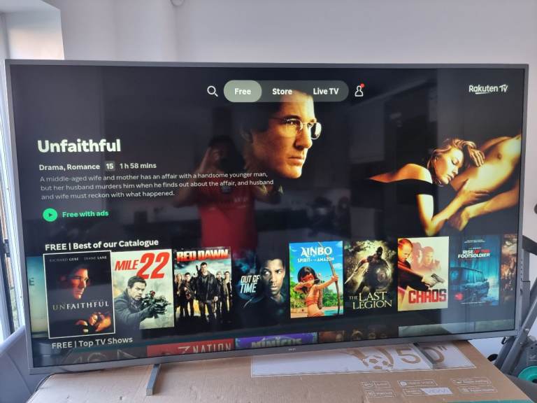 BOXED PHILIPS 50 INCH SMART 4K UHD HDR TV WITH 3 SIDED AMBILIGHT, WIFI, APPS,FREEVIEW HD