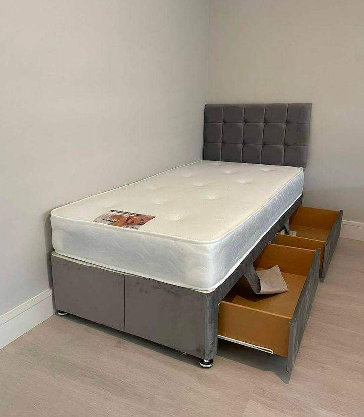 ✔️Brand New High-Quality 3ft Luxury Single Size Divan Bed With Mattress ~ Free Delivery📞🚚