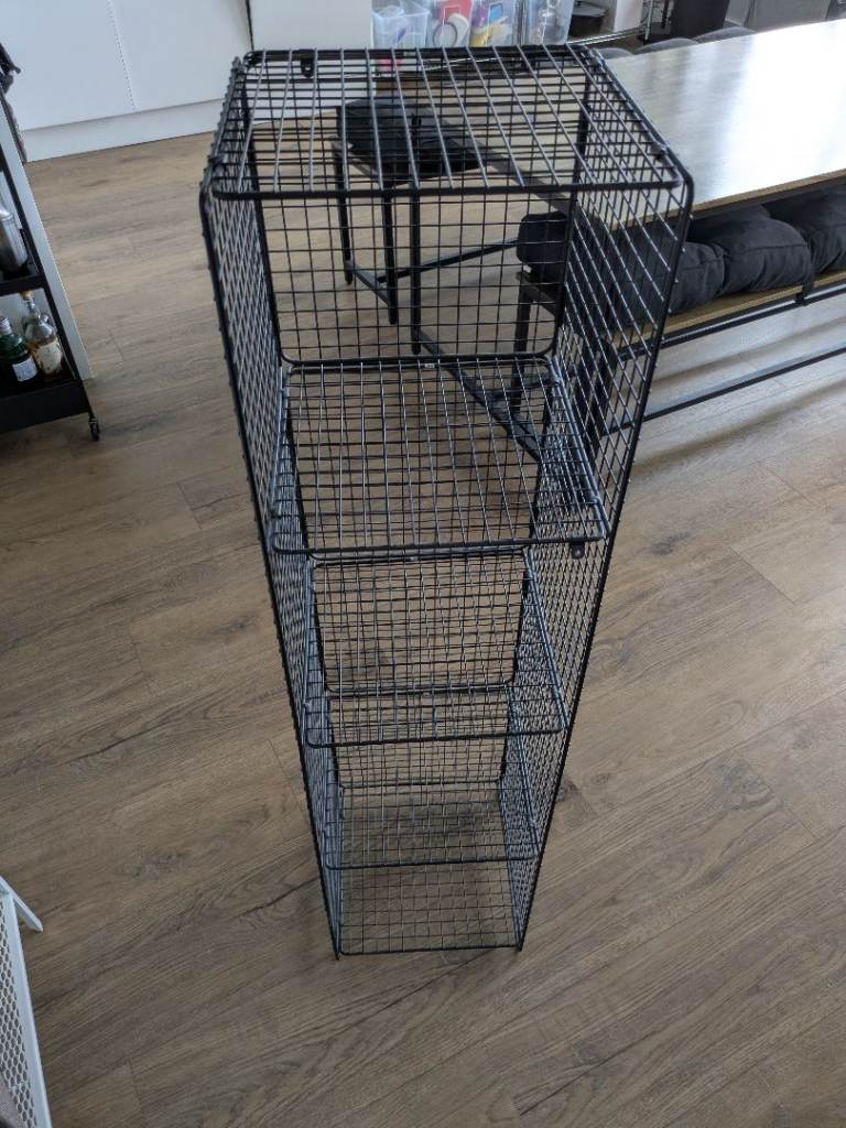 2x Argos Home Metal 4 Tier Wire Tower - Black