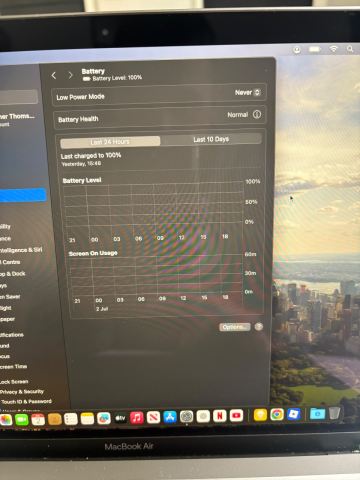 MacBook Air 2020 96% battery health M1 Chip | in East End, Glasgow