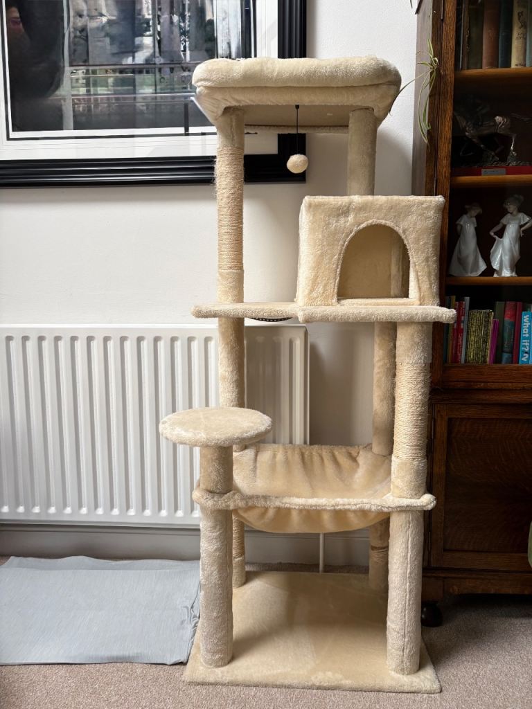 Cream cat tree 