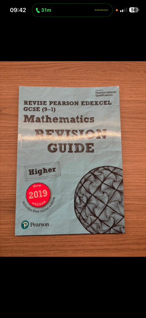 Pearson Edexcel GCSE (9-1) Maths Revision Guide Higher 2019 – As Good As New