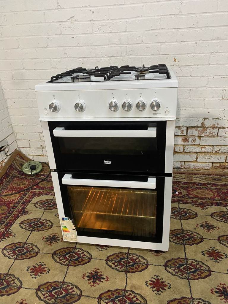 FREE DELIVERY Beko 60CM White Gas Cooker With Oven/Grill
