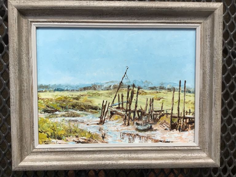 Original Bruce Turner Oil Painting - Thornham North Norfolk Scene