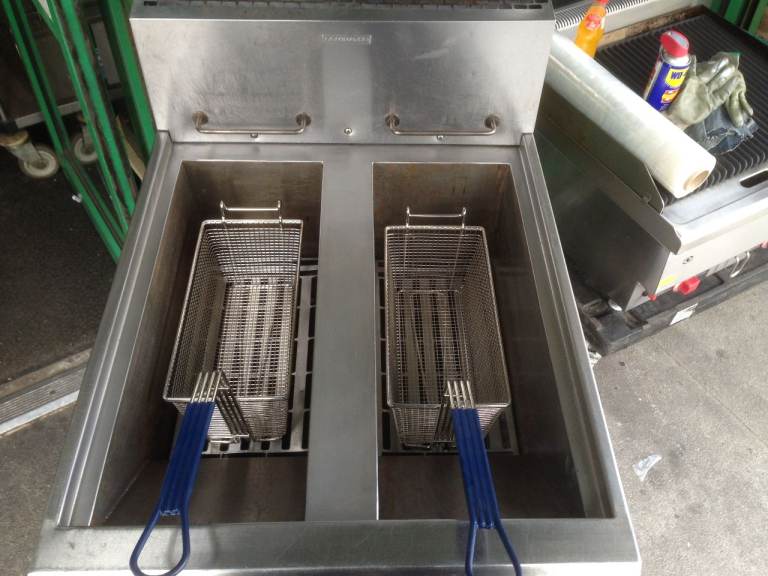 GAS FALCON 2 TANK CATERING Commercial Stainless Steel Fryer CAFE KEBAB CHICKEN RESTAURANT 