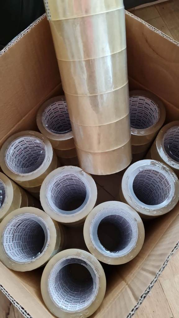 72 Rolls Clear Packing Parcel Tape 48mm x 64m