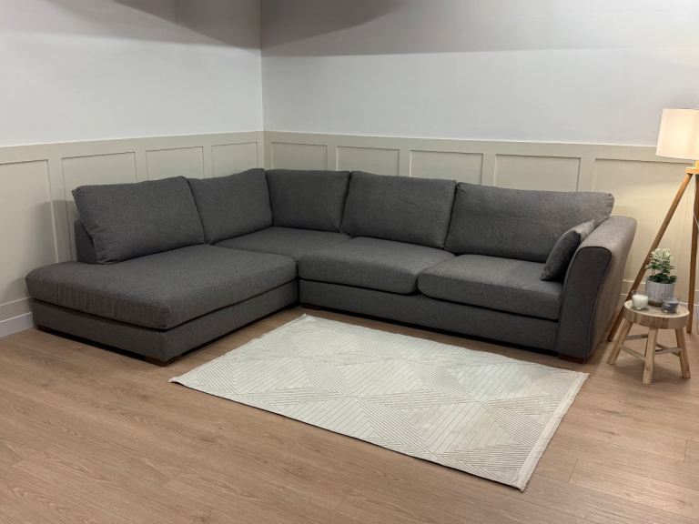 DFS Grey Kaizer L Shape Corner Sofa RRP: £2,099