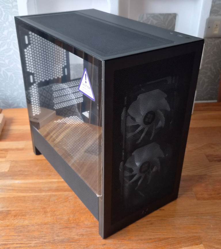 NZXT H3 Flow Computer Case (Micro ATX, Black) with 2x ARGB Fans