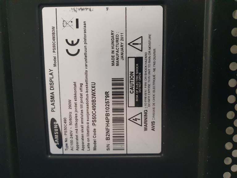 TV Samsung 50inch for spares