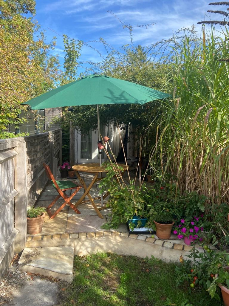 Green garden parasol  brand new