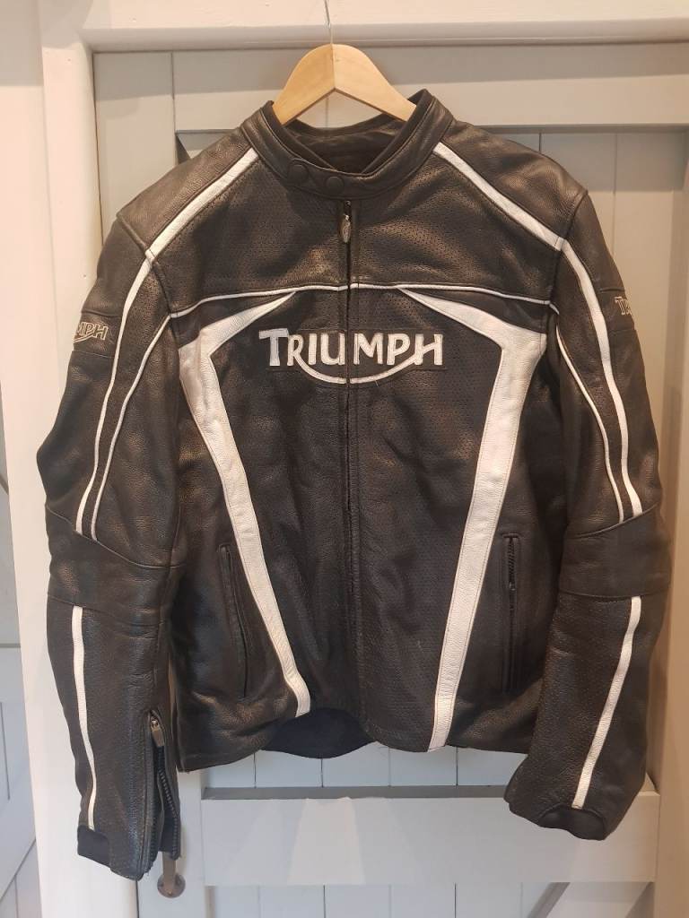 Triumph leather motorcycle jacket uk 48