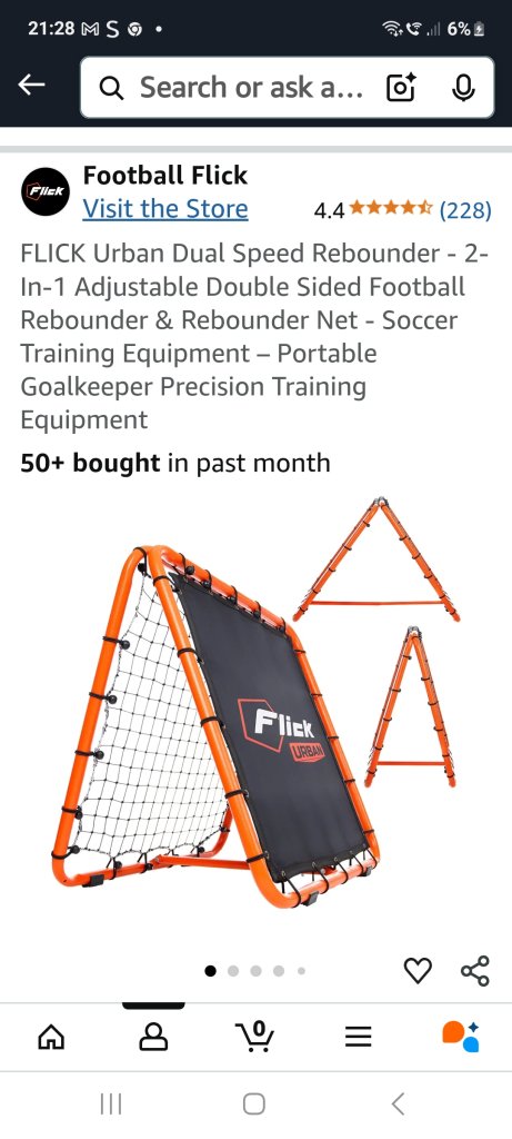 image for Flick football rebounder 