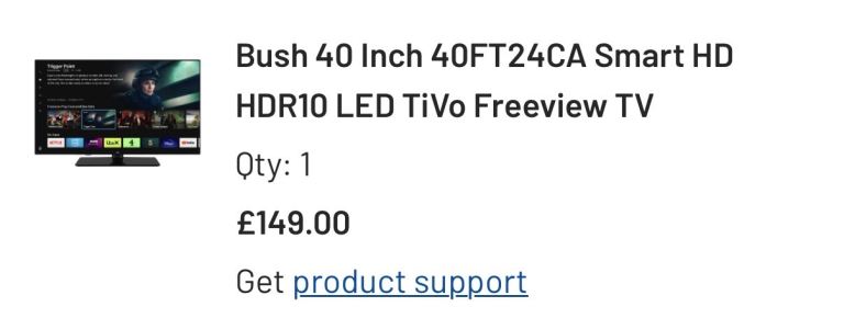The Bush Tv for sale