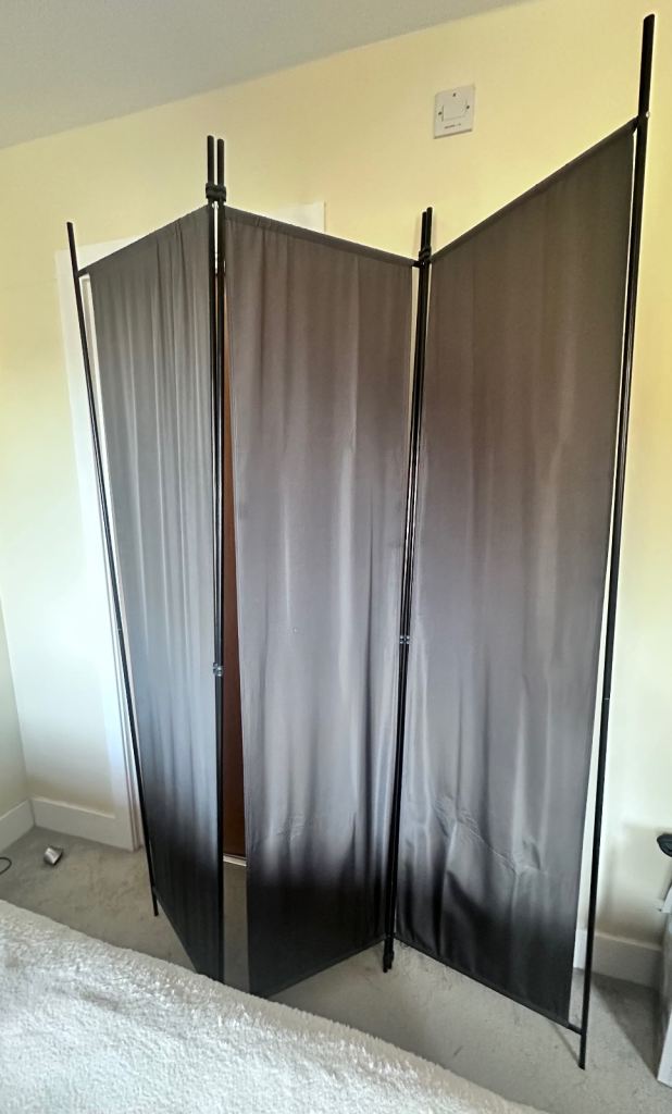 vidaXL 3-Panel Room Divider Anthracite 59.1"x78.7" Fabric