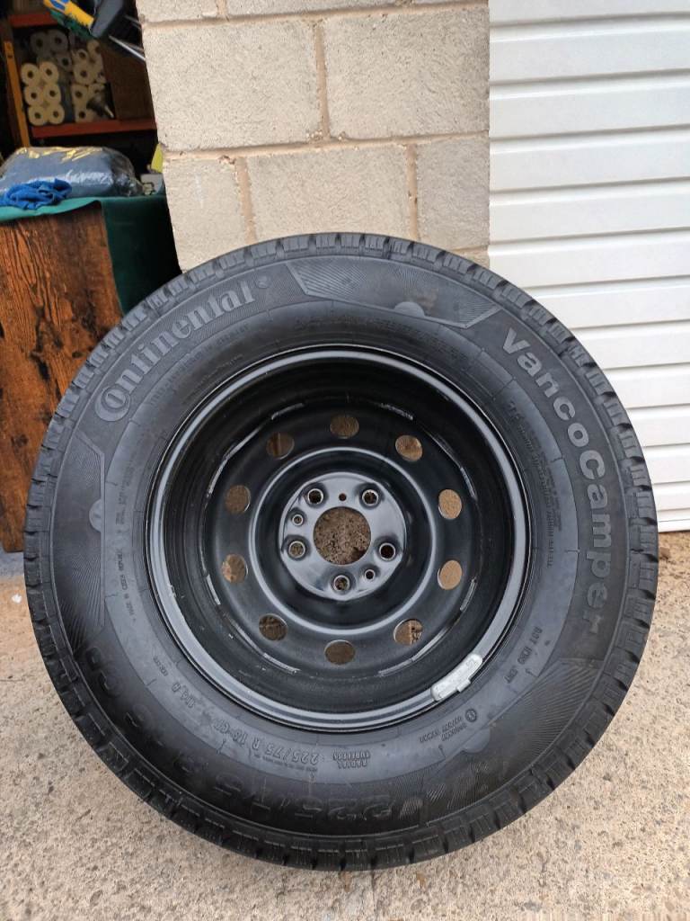 Unused FIAT Ducato Continental VancoCamper 225/75/R16 CP 116R Tyre, and Steel Wheel