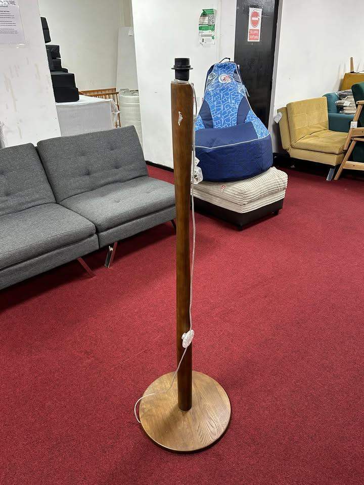Pole Floor Lamp Base - Walnut