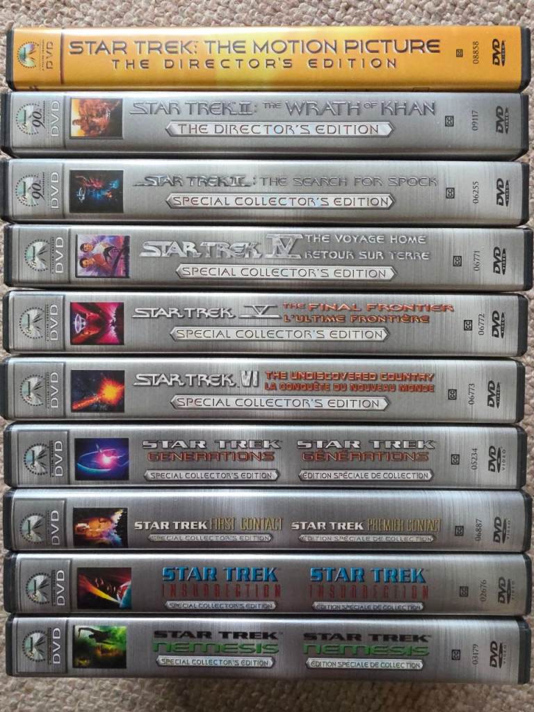 Star Trek Movies 1 - 10 Collectors Editions Region 1 DVDs