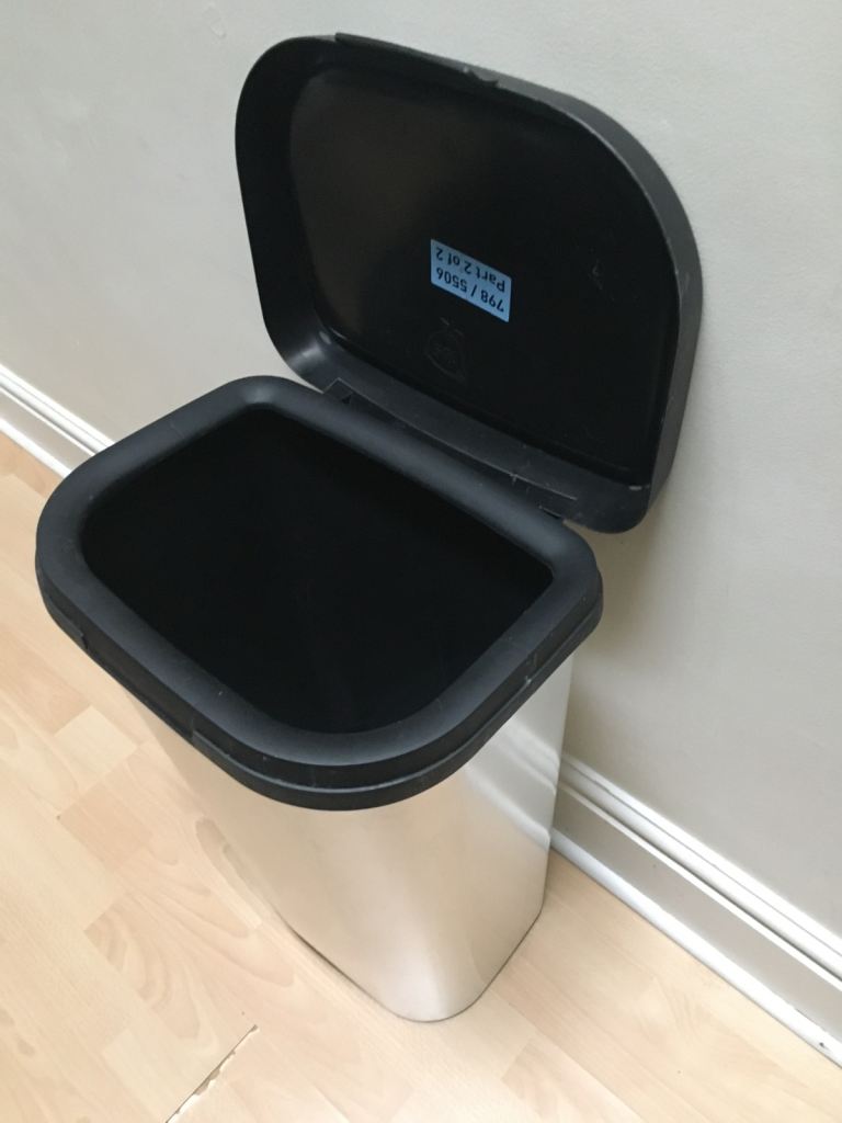 Kitchen Bin - Curver -  50L Silver and Black 