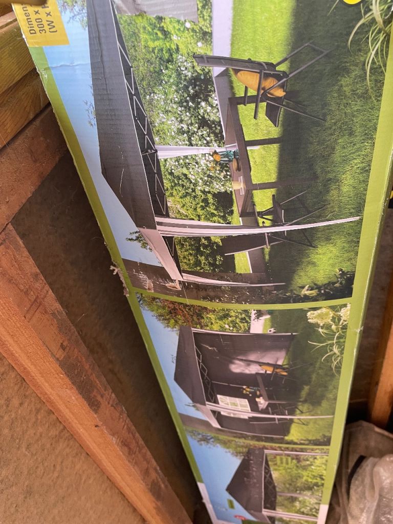 Brand New Grey Gazebo 300x300cm – Unopened Box