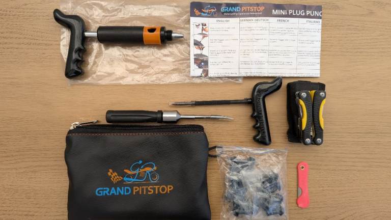 GRAND PITSTOP Tubeless Tyre Puncture Repair Kit with 15 Mushroom Plugs