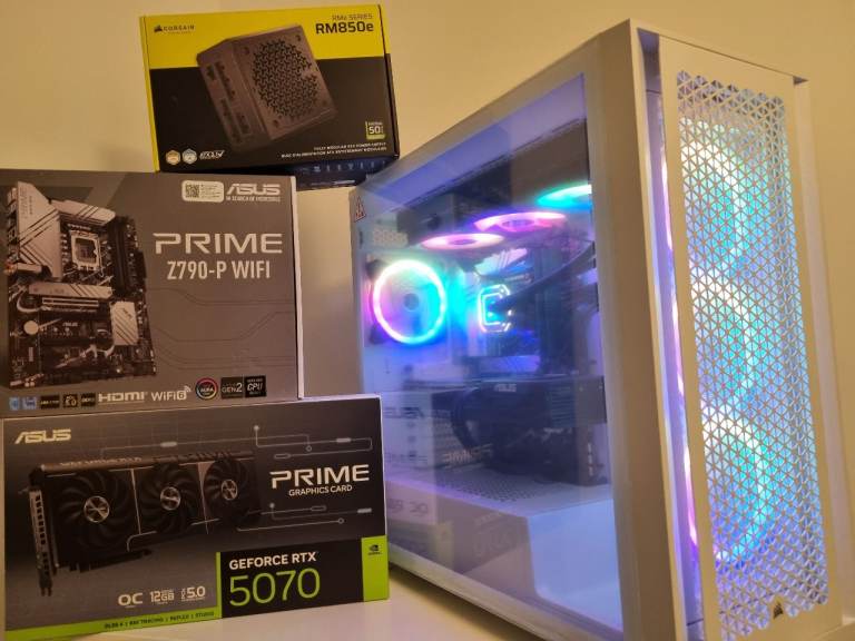 BARGAIN DDR5 i9 RTX 5070 4K GAMING PC - RAM 32GB SSD1TB 32threads WATERCOOLED COMPUTER WORKSTATION