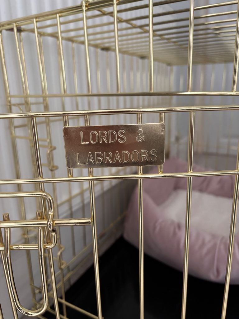 Lords and Labradors gold dog crate 