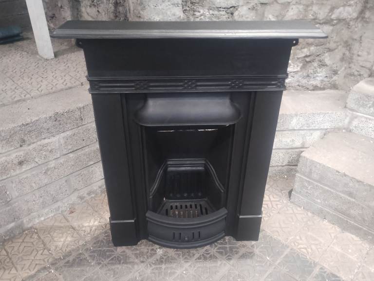 Cast iron antique fireplace
