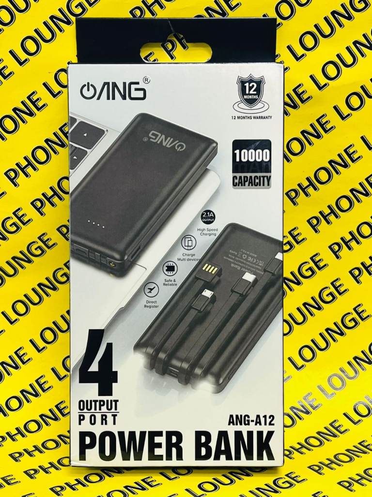 ANG 10000mah Power Bank with Built in USB Ports.