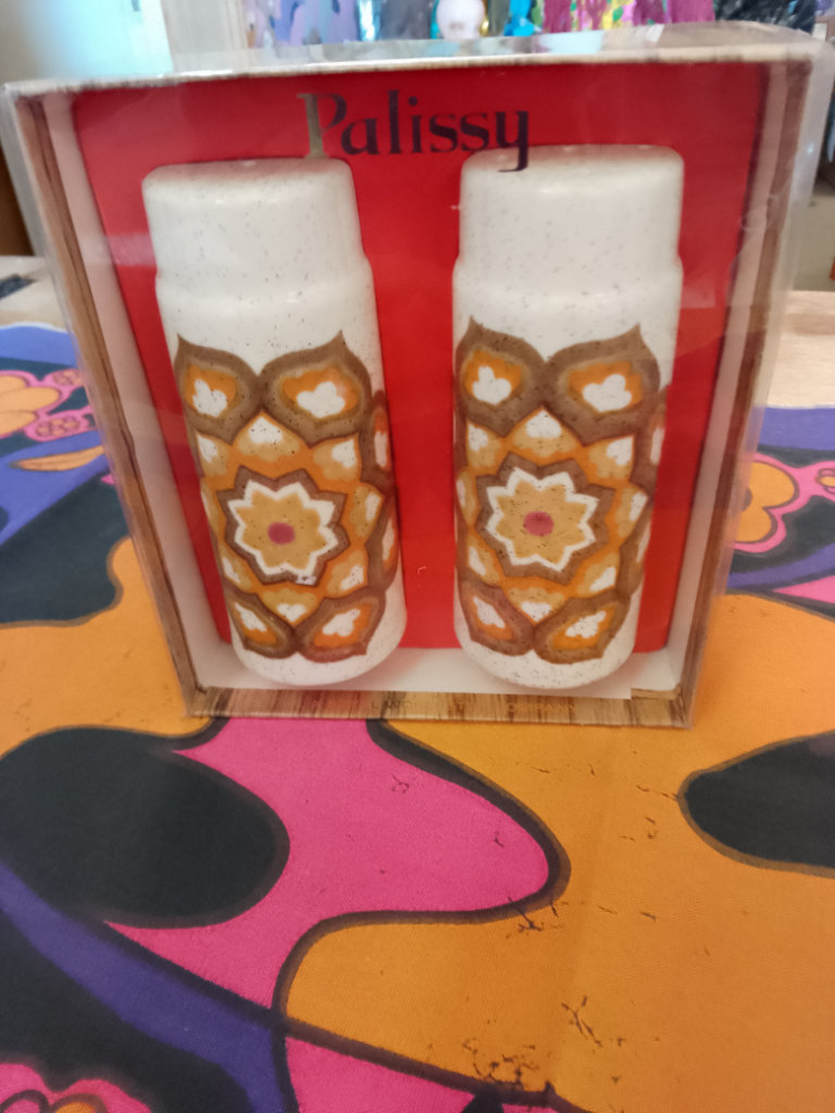 Palissy Royal Worcester Salt and Pepper set. Boxed.