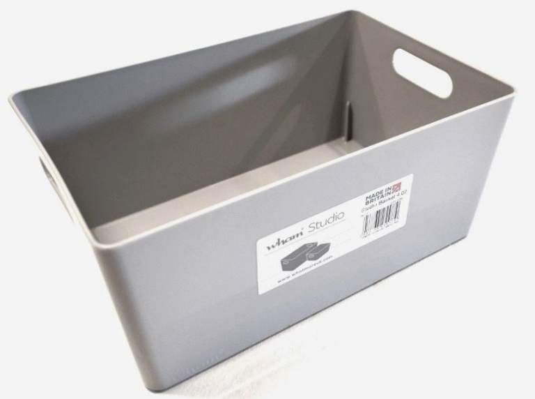 [Storage plant box]: STUDIO STORAGE BOXES FOR HOME AND OFFICE OR GARDENING PLANTING POTS- GREY