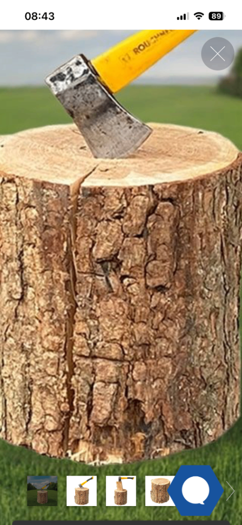 Wanted large firewood chopping block 