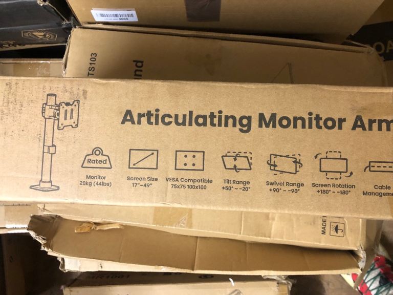 Articulated monitor/ screen arm