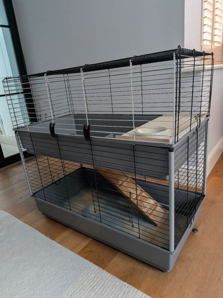 Two level rabbit or guinea pig hutch