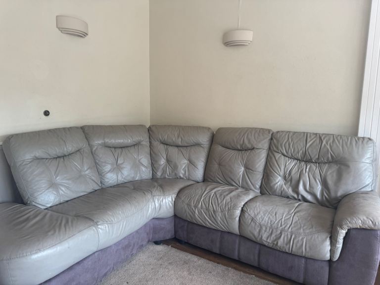 Large Grey Corner Sofa – Used Condition