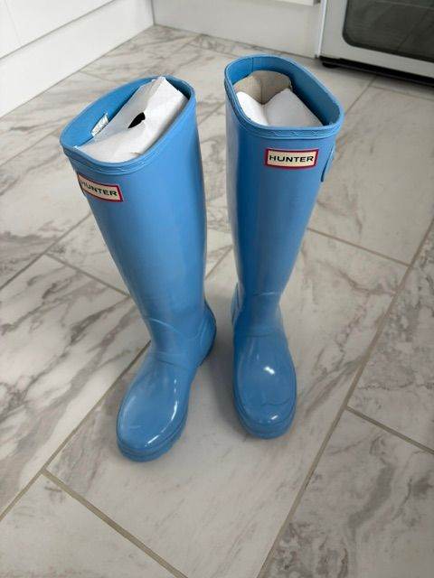 Women's pale blue original tall wellington boots