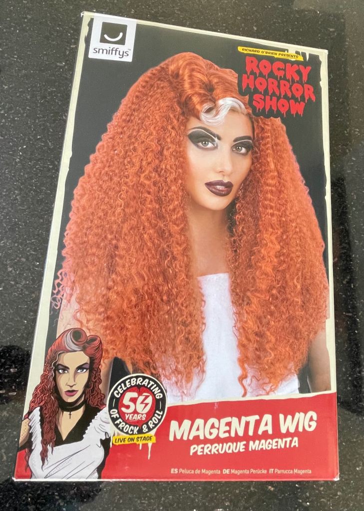 Rocky Horror Show Magenta Wig & maid’s apron 