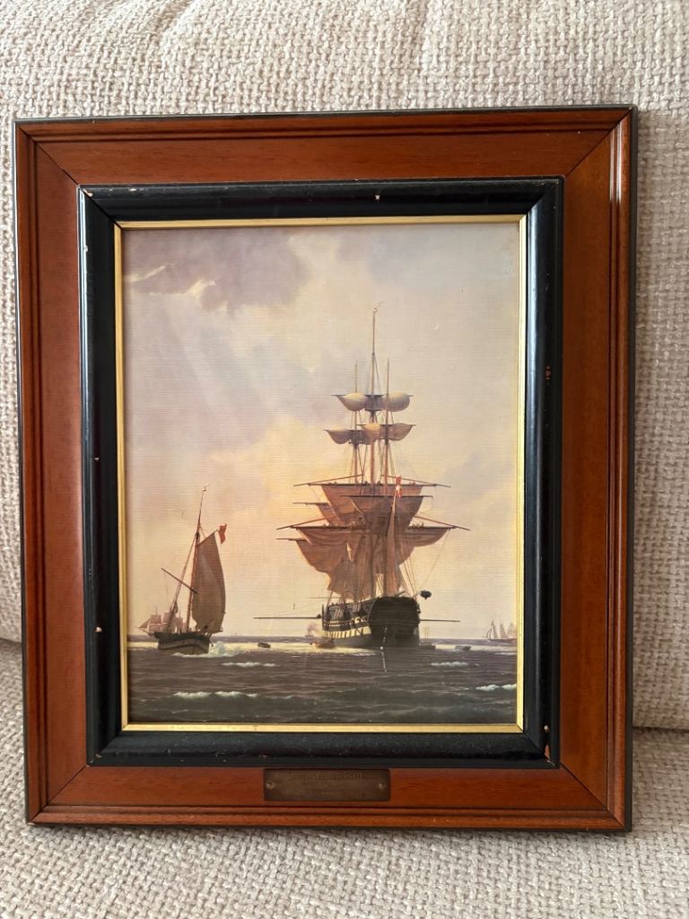 Framed maritime picture
