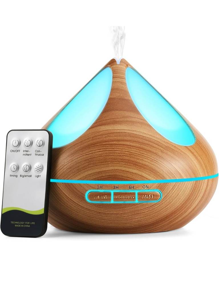 VitezTab 500ml Aroma Essential Oil Diffuser Ultrasonic Humidifier 7-LED Remote