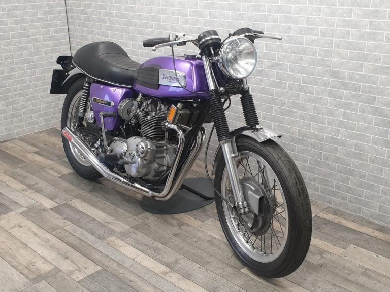 1973 TRIUMPH TRIDENT T150 Matching Numbers Piper 3-1 Exhaust TimeWarp Cafe Ra...